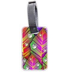 Abstract Background Colorful Leaves Luggage Tags (two Sides) by Nexatart