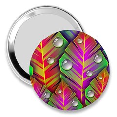 Abstract Background Colorful Leaves 3  Handbag Mirrors by Nexatart