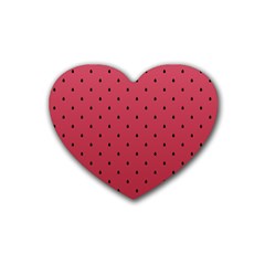 Watermelon Minimal Pattern Heart Coaster (4 Pack)  by jumpercat