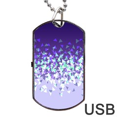 Purple Disintegrate Dog Tag Usb Flash (one Side) by jumpercat