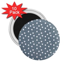 Floral Dots Blue 2 25  Magnets (10 Pack)  by snowwhitegirl