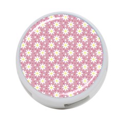 Daisy Dots Pink 4-port Usb Hub (one Side) by snowwhitegirl