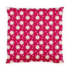 Daisy Dots Light Red Standard Cushion Case (two Sides) by snowwhitegirl