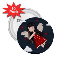 Cupid Girl 2 25  Buttons (10 Pack)  by Valentinaart