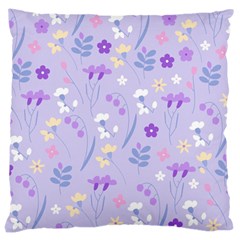 Violet,lavender,cute,floral,pink,purple,pattern,girly,modern,trendy Large Cushion Case (two Sides) by NouveauDesign