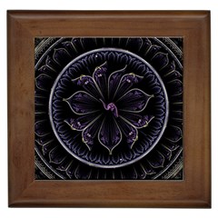 Fractal Abstract Purple Majesty Framed Tiles by Nexatart