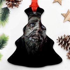 Jesuschrist Face Dark Poster Ornament (christmas Tree)  by dflcprints