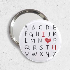 Love Alphabet 2 25  Handbag Mirrors by Valentinaart