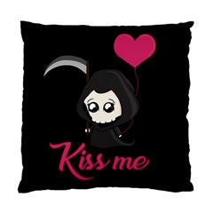 Cute Grim Reaper Standard Cushion Case (two Sides) by Valentinaart