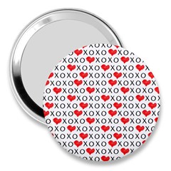 Xoxo Valentines Day Pattern 3  Handbag Mirrors by Valentinaart