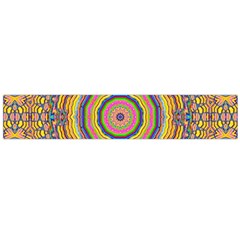 Wood Festive Rainbow Mandala Large Flano Scarf  by pepitasart