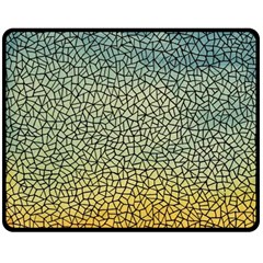 Background Cubism Mosaic Vintage Double Sided Fleece Blanket (medium)  by Nexatart