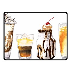 Coffee And Milkshakes Double Sided Fleece Blanket (small)  by KuriSweets