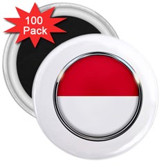 Monaco Or Indonesia Country Nation Nationality 3  Magnets (100 Pack) by Nexatart