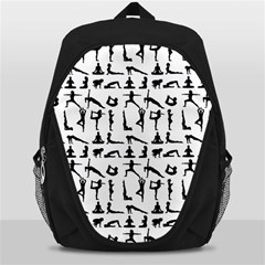 Yoga Pattern Backpack Bag by Valentinaart