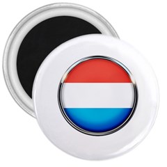Luxembourg Nation Country Red 3  Magnets by Nexatart