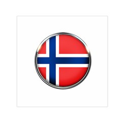 Norway Country Nation Blue Symbol Small Satin Scarf (square) by Nexatart