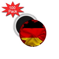 Germany Map Flag Country Red Flag 1 75  Magnets (100 Pack)  by Nexatart