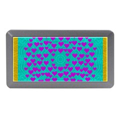 Raining Love And Hearts In The  Wonderful Sky Memory Card Reader (mini) by pepitasart
