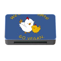 Go Vegan - Cute Chick  Memory Card Reader With Cf by Valentinaart