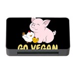 Go Vegan - Cute Pig and Chicken Memory Card Reader with CF Front