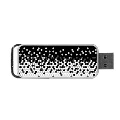 Flat Tech Camouflage Black And White Portable Usb Flash (one Side) by jumpercat