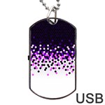 Flat Tech Camouflage Reverse Purple Dog Tag USB Flash (Two Sides) Back
