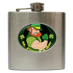 St  Patricks Day Hip Flask (6 Oz) by Valentinaart