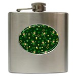 St Patricks day pattern Hip Flask (6 oz) Front