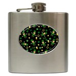 St Patricks day pattern Hip Flask (6 oz) Front