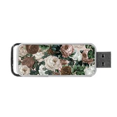 Rose Bushes Brown Portable Usb Flash (two Sides) by snowwhitegirl