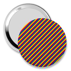 Gay Pride Flag Candy Cane Diagonal Stripe 3  Handbag Mirrors by PodArtist
