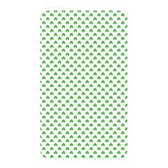 Green Heart-shaped Clover On White St  Patrick s Day Memory Card Reader by PodArtist