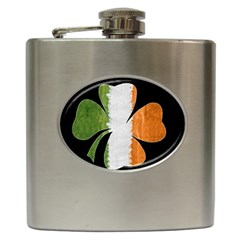 Irish Clover Hip Flask (6 Oz) by Valentinaart