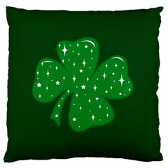 Sparkly Clover Standard Flano Cushion Case (one Side) by Valentinaart