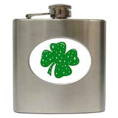 Sparkly Clover Hip Flask (6 Oz) by Valentinaart