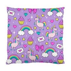 Cute Unicorn Pattern Standard Cushion Case (two Sides) by Valentinaart