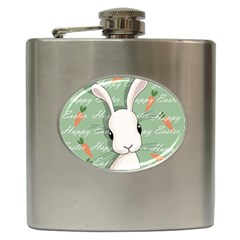 Easter Bunny  Hip Flask (6 Oz) by Valentinaart