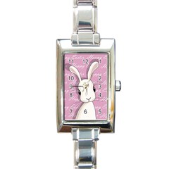 Easter Bunny  Rectangle Italian Charm Watch