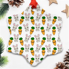 Easter Kawaii Pattern Ornament (snowflake) by Valentinaart