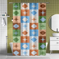 Fabric Textile Textures Cubes Shower Curtain 48  X 72  (small)  by Nexatart