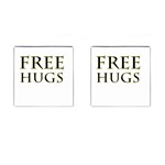Freehugs Cufflinks (Square) Front(Pair)