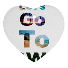 Hawaii Ornament (heart) by Howtobead