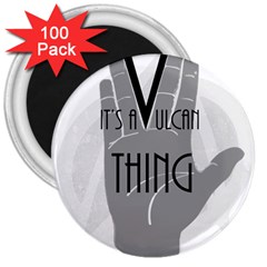 Vulcan Thing 3  Magnets (100 Pack) by Howtobead