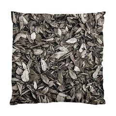 Black And White Leaves Pattern Standard Cushion Case (two Sides) by dflcprints