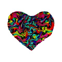 Pattern-34 Standard 16  Premium Heart Shape Cushions by ArtworkByPatrick