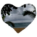 Through the trees  Large 19  Premium Heart Shape Cushions Back