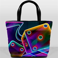 3d Cube Dice Neon Bucket Bags by Sapixe