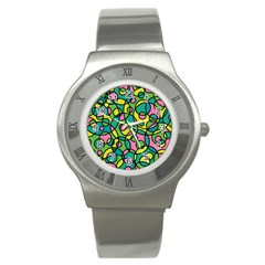 Circle Background Background Texture Stainless Steel Watch by Sapixe