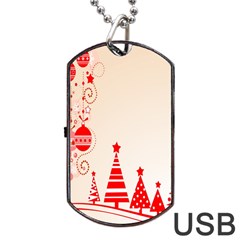 Christmas Clipart Wallpaper Dog Tag Usb Flash (one Side) by Sapixe